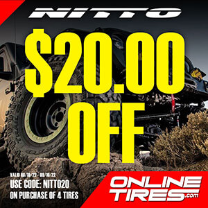 onlinetires NITTO $20 OFF ON SET OF 4