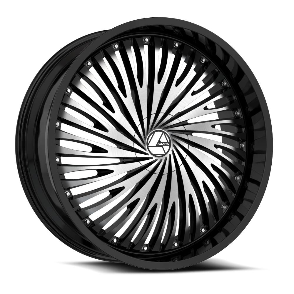 Azara AZA-526 18x8 5x114.3/5x120 +35et 74.1 Gloss Black & Machined