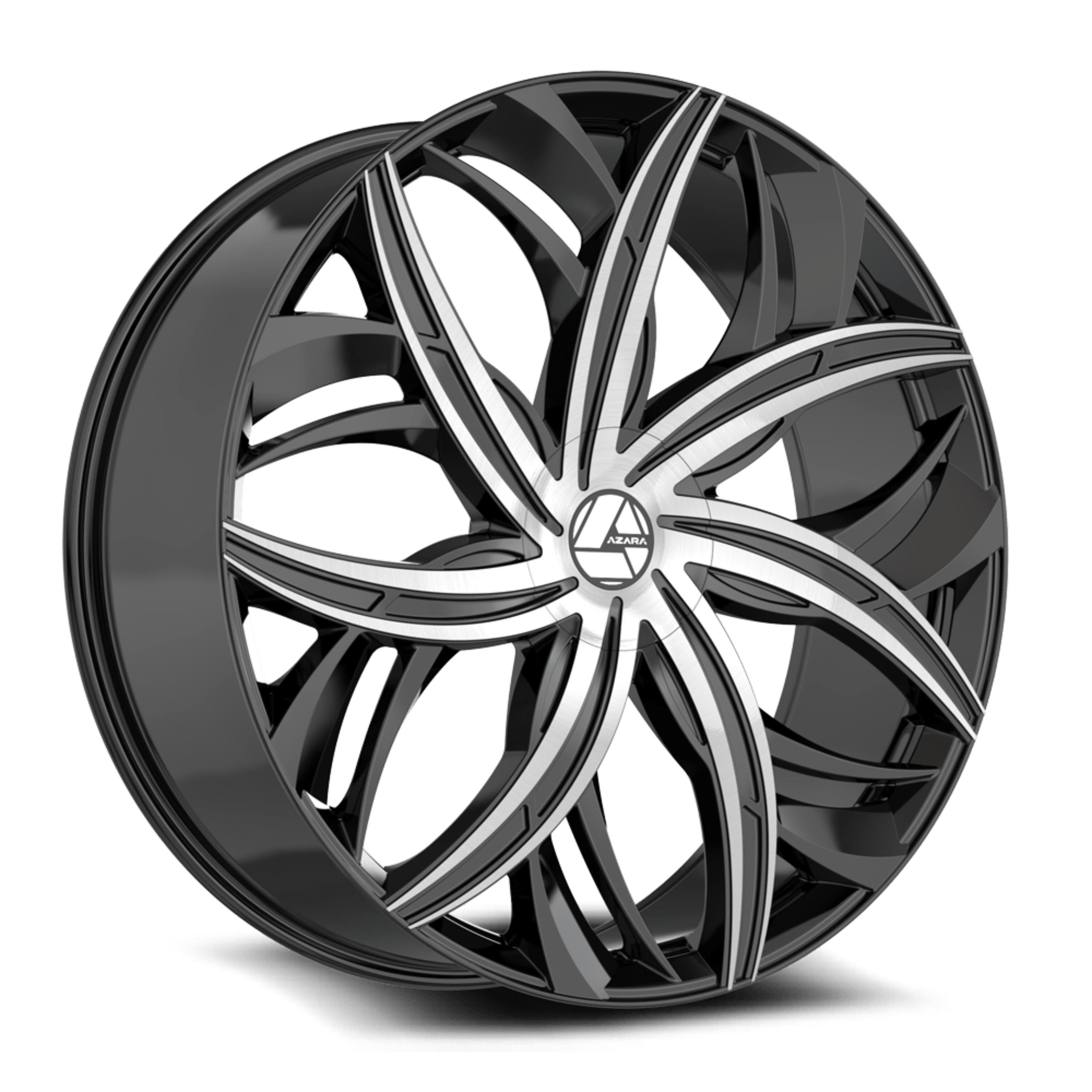 AZARE 5点セット Azara AZA-541 20x8.5 5x112/5x114.3 +35et 74.1 Gloss Black